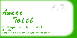 anett toltl business card